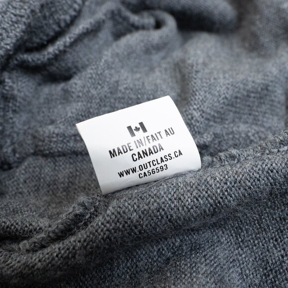 Outclass Shawl Collar Cardigan Gray Wool Blend Pockets Large - Picture 13 of 13